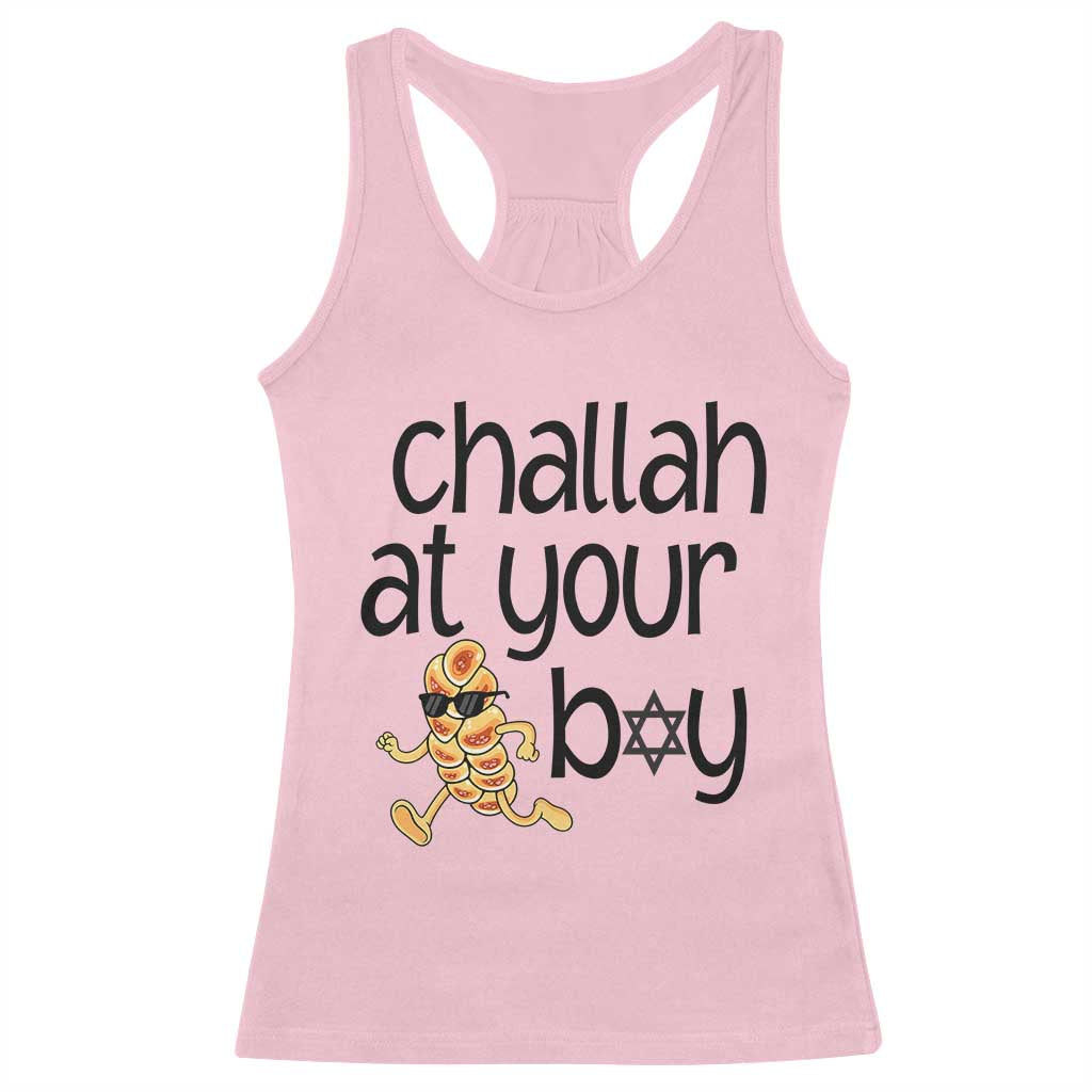 Festival Of Lights Gift Racerback Tank Top Hanukkah Challah At Ya Boy TS12 Light Pink Print Your Wear
