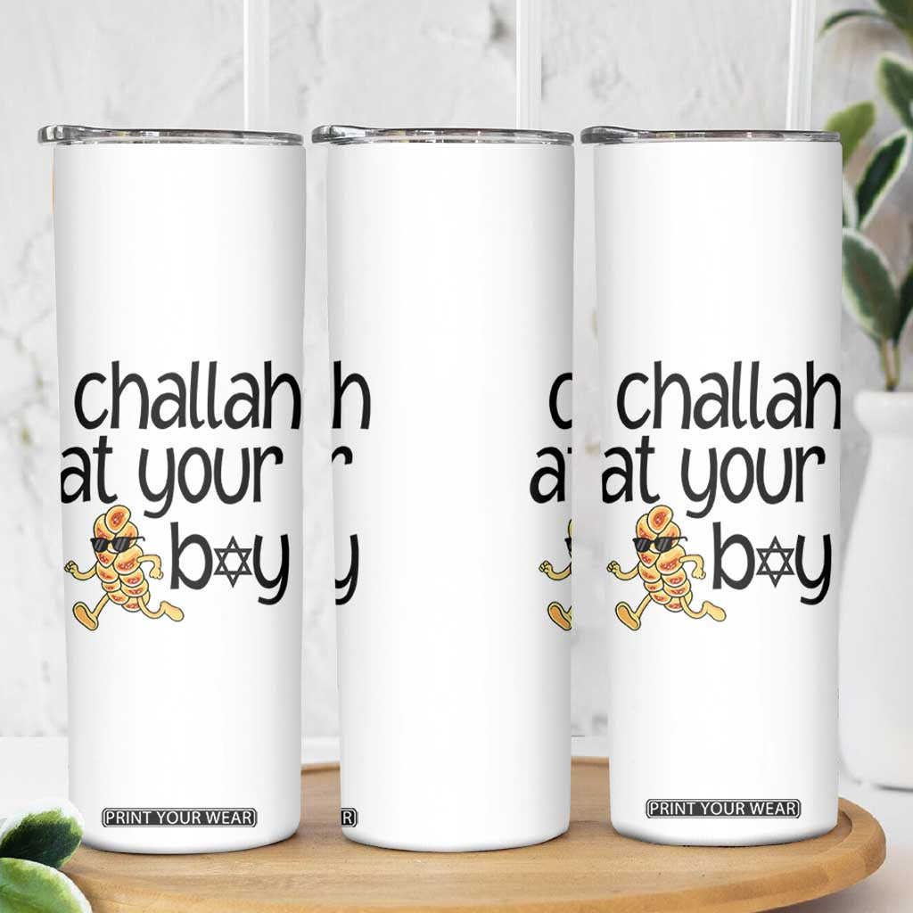 Festival Of Lights Gift Skinny Tumbler Hanukkah Challah At Ya Boy TS12 Print Your Wear