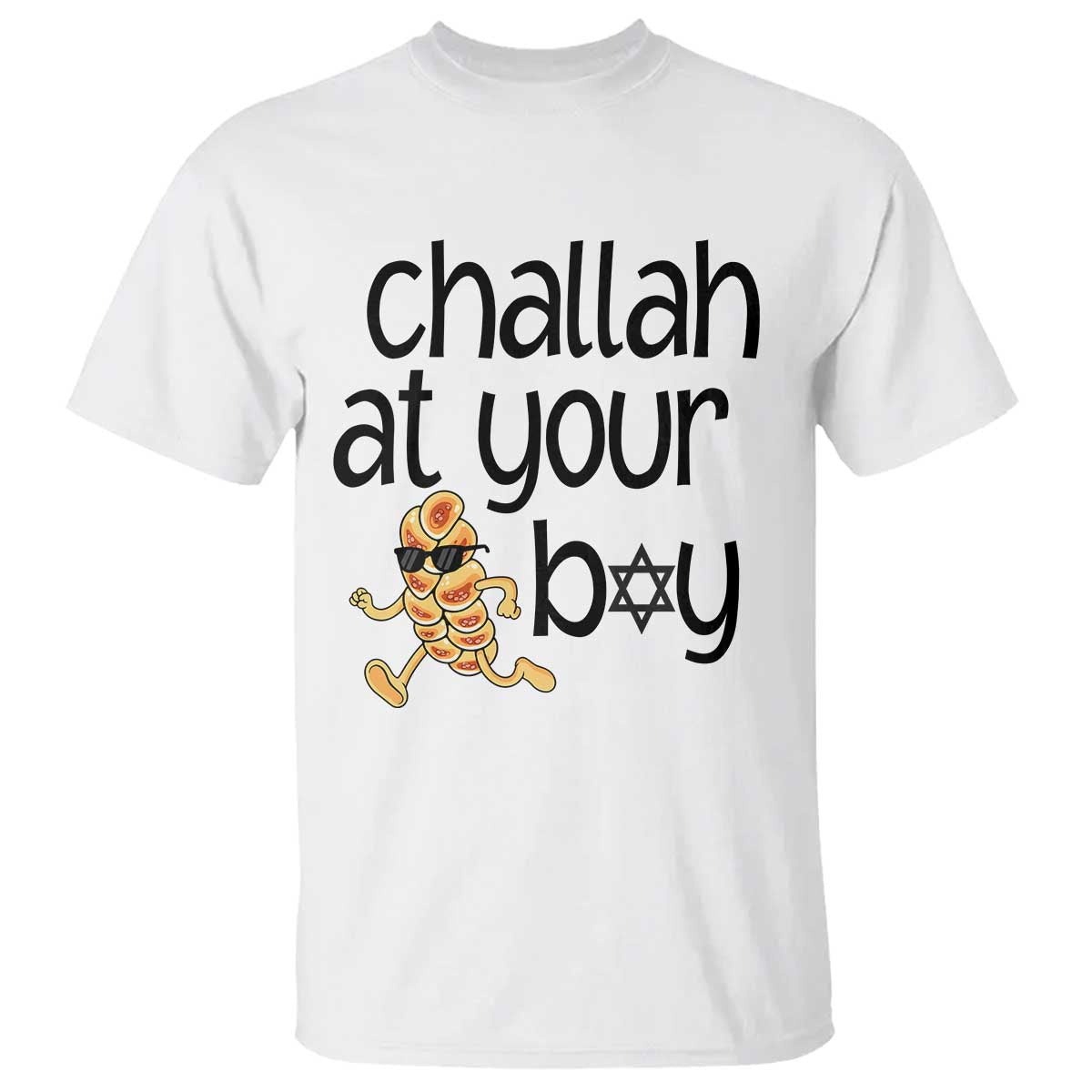 Festival Of Lights Gift T Shirt Hanukkah Challah At Ya Boy TS12 White Print Your Wear