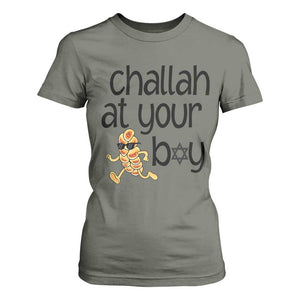 Festival Of Lights Gift T Shirt For Women Hanukkah Challah At Ya Boy TS12 Military Green Print Your Wear