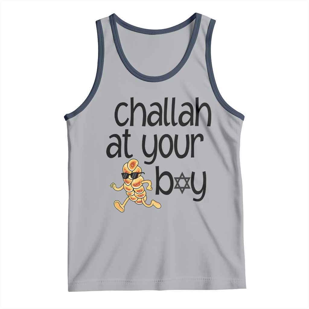 Festival Of Lights Gift Tank Top Hanukkah Challah At Ya Boy TS12 Athletic Heather Navy Print Your Wear