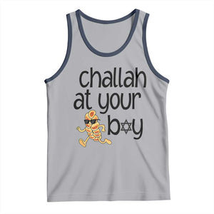 Festival Of Lights Gift Tank Top Hanukkah Challah At Ya Boy TS12 Athletic Heather Navy Print Your Wear