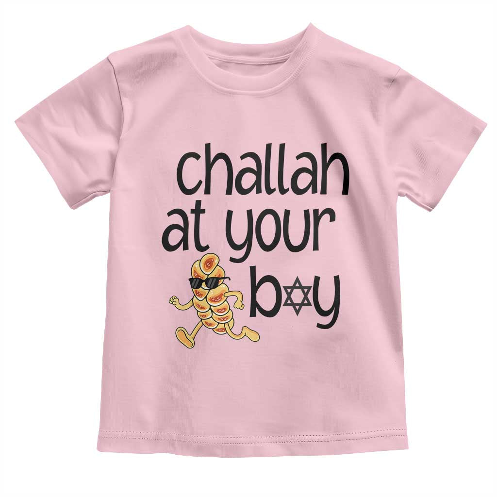 Festival Of Lights Gift Toddler T Shirt Hanukkah Challah At Ya Boy TS12 Light Pink Print Your Wear
