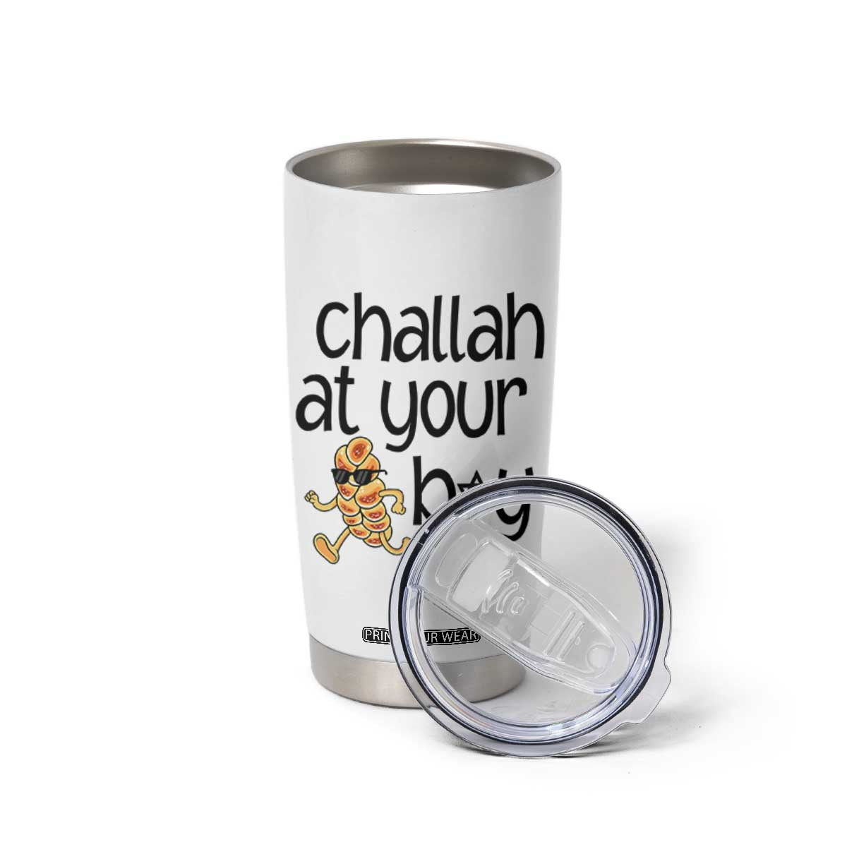 Festival Of Lights Gift Tumbler Cup Hanukkah Challah At Ya Boy TS12 Print Your Wear