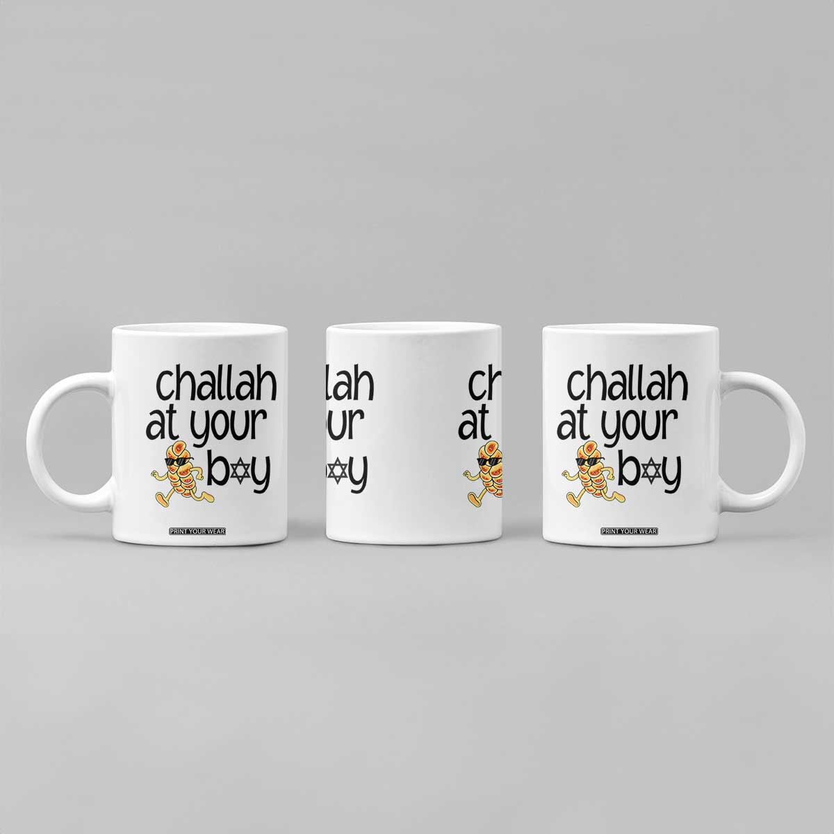 Festival Of Lights Gift Coffee Mug Hanukkah Challah At Ya Boy TS12 Print Your Wear
