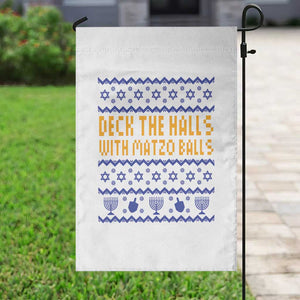 Funny Ugly Hanukkah Garden Flag Deck The Halls With Matzo Balls Jewish Gift TS12 Print Your Wear