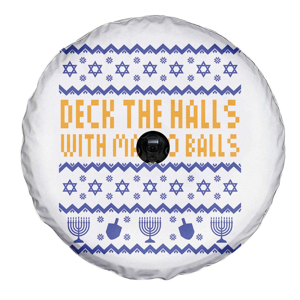 Funny Ugly Hanukkah Spare Tire Cover Deck The Halls With Matzo Balls Jewish Gift TS12 Print Your Wear