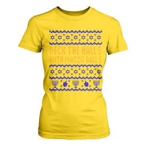Funny Ugly Hanukkah T Shirt For Women Deck The Halls With Matzo Balls Jewish Gift TS12 Daisy Print Your Wear