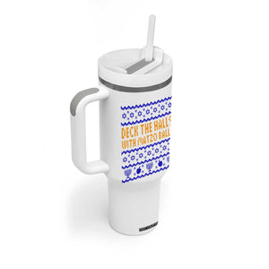 Funny Ugly Hanukkah Tumbler With Handle Deck The Halls With Matzo Balls Jewish Gift TS12 Print Your Wear