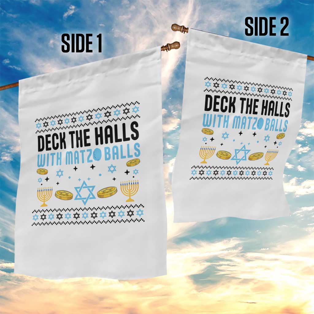 Deck The Halls With Matzo Balls Garden Flag Funny Ugly Jewish Holiday Gift TS12 Print Your Wear