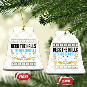 Deck The Halls With Matzo Balls Ceramic Ornament Funny Ugly Jewish Holiday Gift TS12 Print Your Wear
