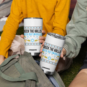 Deck The Halls With Matzo Balls Tumbler Cup Funny Ugly Jewish Holiday Gift TS12 Print Your Wear