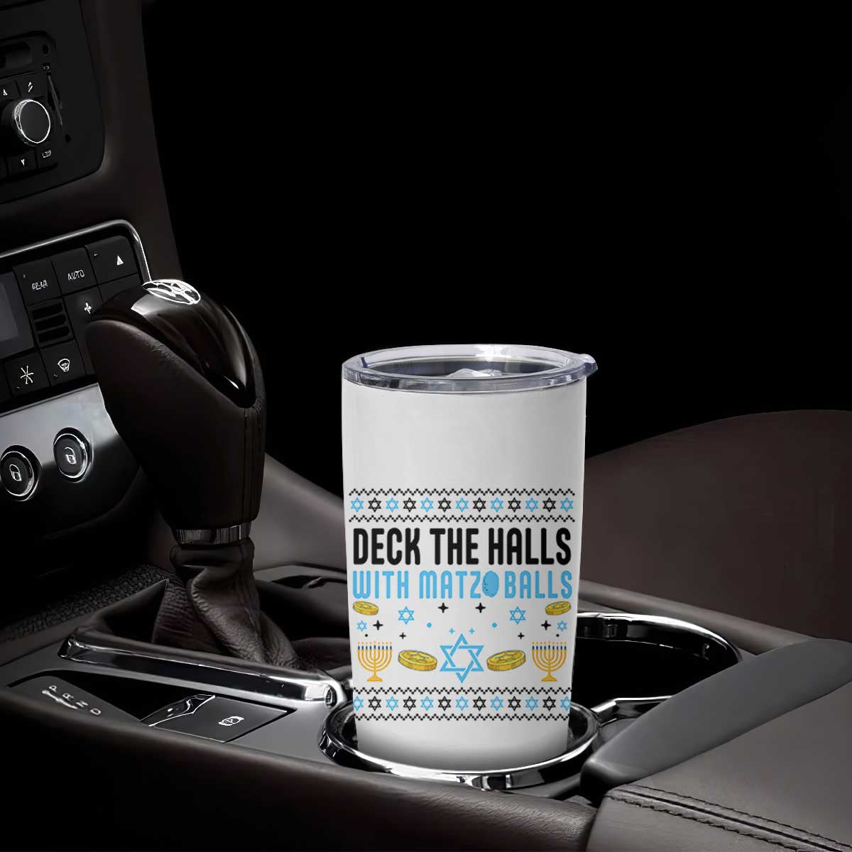 Deck The Halls With Matzo Balls Tumbler Cup Funny Ugly Jewish Holiday Gift TS12 Print Your Wear