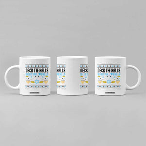 Deck The Halls With Matzo Balls Coffee Mug Funny Ugly Jewish Holiday Gift TS12 Print Your Wear