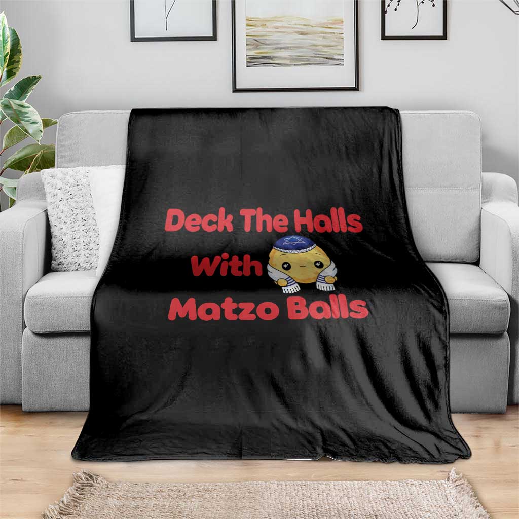 Deck The Halls With Matzo Balls Throw Blanket Religious Jewish Holiday Gift TS12 Print Your Wear