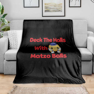 Deck The Halls With Matzo Balls Throw Blanket Religious Jewish Holiday Gift TS12 Print Your Wear