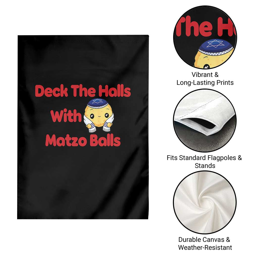 Deck The Halls With Matzo Balls Garden Flag Religious Jewish Holiday Gift TS12 Print Your Wear