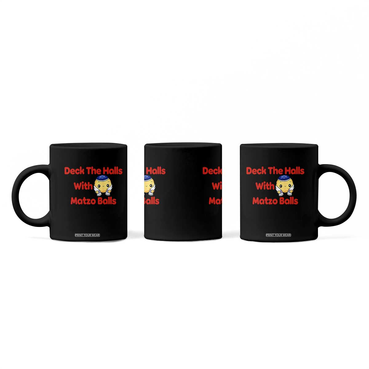 Deck The Halls With Matzo Balls Coffee Mug Religious Jewish Holiday Gift TS12 Print Your Wear