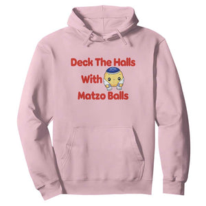 Deck The Halls With Matzo Balls Hoodie Religious Jewish Holiday Gift TS12 Light Pink Print Your Wear