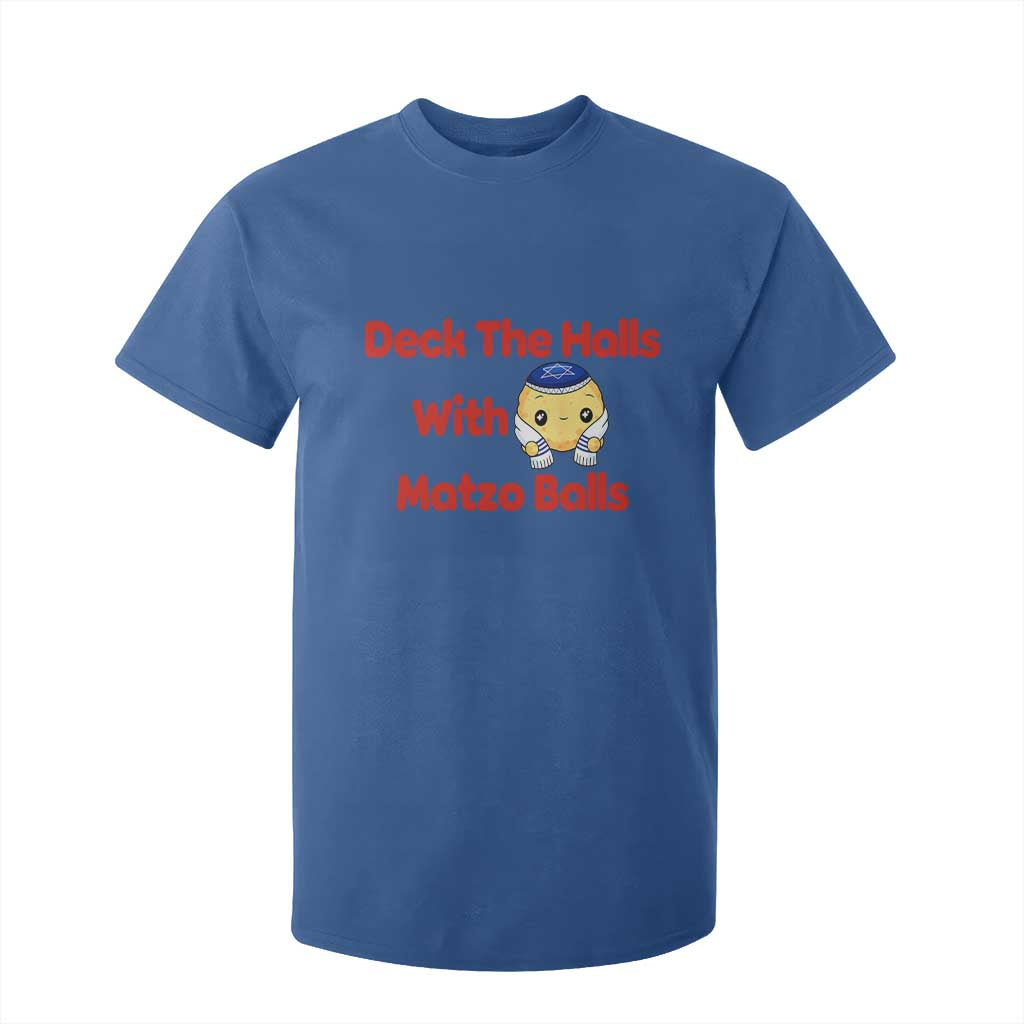 Deck The Halls With Matzo Balls T Shirt For Kid Religious Jewish Holiday Gift TS12 Royal Blue Print Your Wear