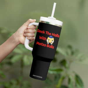Deck The Halls With Matzo Balls Tumbler With Handle Religious Jewish Holiday Gift TS12 Print Your Wear
