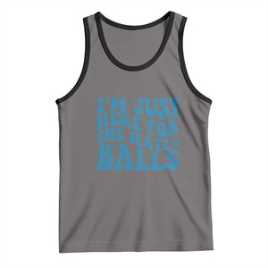 Funny Hanukkah Tank Top Im Just Here For The Matzo Balls Jewish Gift TS12 Deep Heather Black Print Your Wear