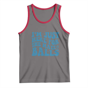 Funny Hanukkah Tank Top Im Just Here For The Matzo Balls Jewish Gift TS12 Deep Heather Red Print Your Wear