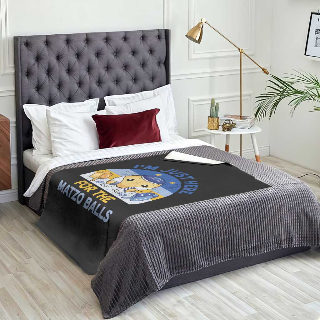 Im Just Here For The Matzo Balls Throw Blanket Funny Jewish Holiday Gift TS12 Print Your Wear