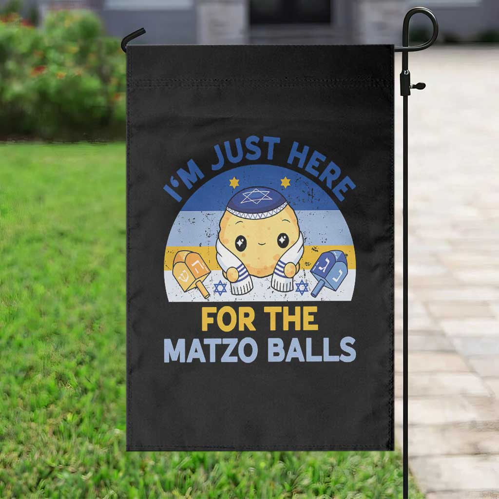 Im Just Here For The Matzo Balls Garden Flag Funny Jewish Holiday Gift TS12 Print Your Wear