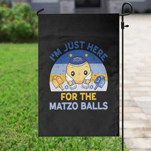 Im Just Here For The Matzo Balls Garden Flag Funny Jewish Holiday Gift TS12 Print Your Wear