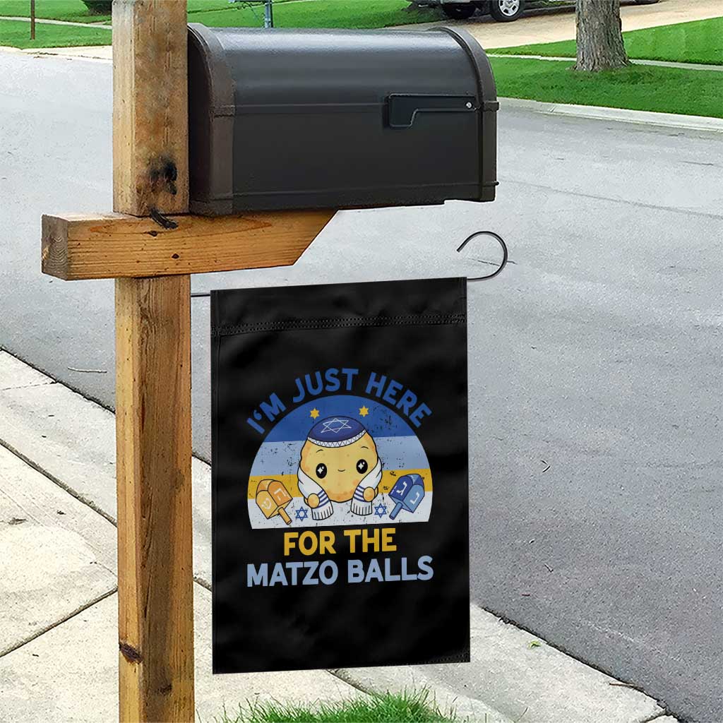 Im Just Here For The Matzo Balls Garden Flag Funny Jewish Holiday Gift TS12 Print Your Wear