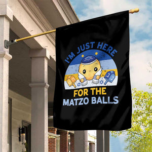 Im Just Here For The Matzo Balls Garden Flag Funny Jewish Holiday Gift TS12 Print Your Wear