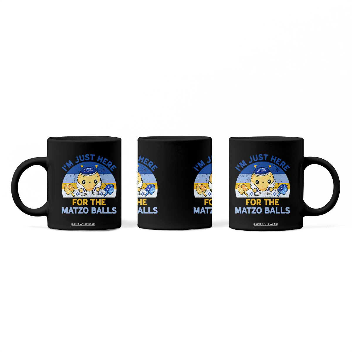 Im Just Here For The Matzo Balls Coffee Mug Funny Jewish Holiday Gift TS12 Print Your Wear
