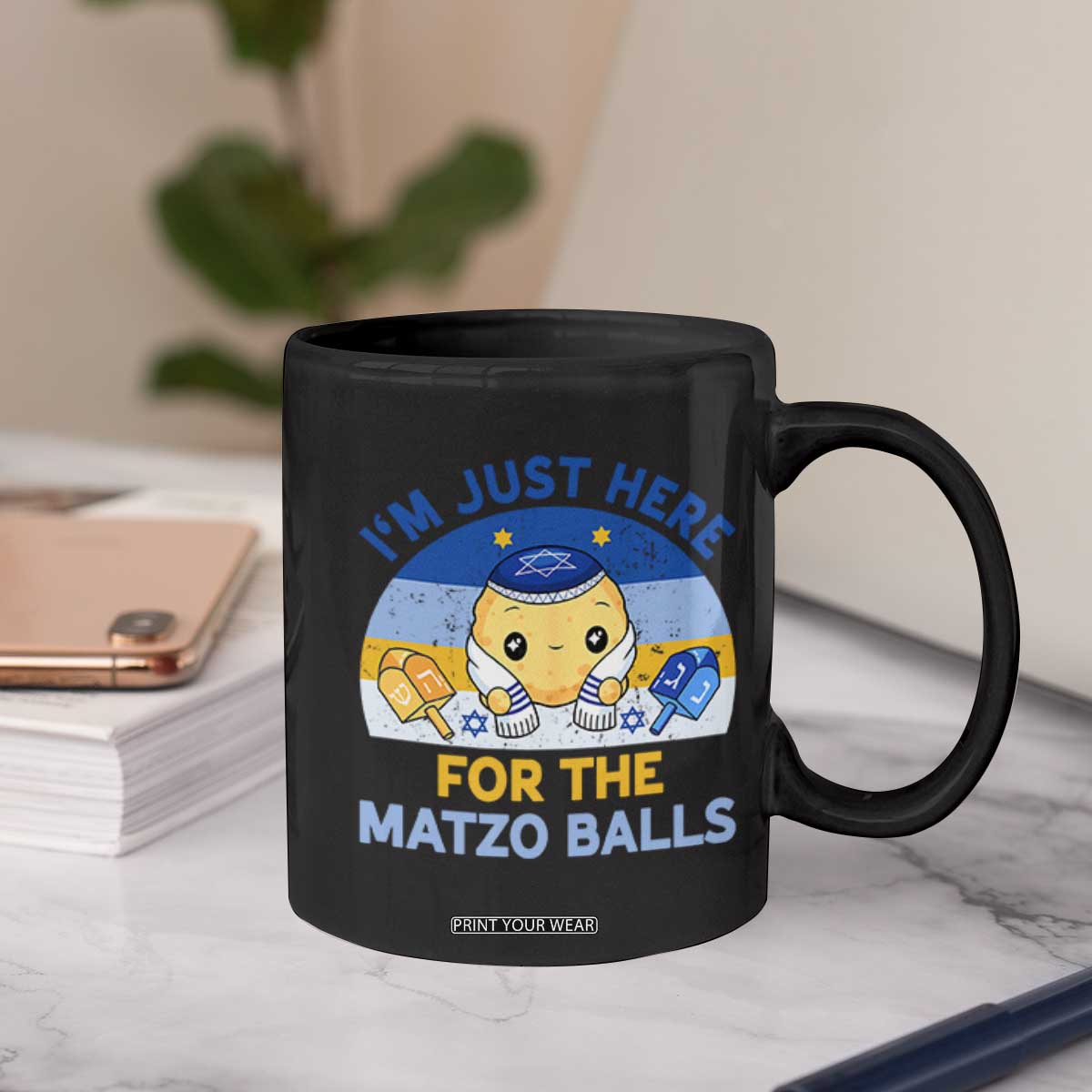 Im Just Here For The Matzo Balls Coffee Mug Funny Jewish Holiday Gift TS12 Print Your Wear