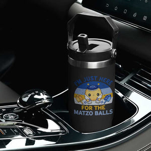 Im Just Here For The Matzo Balls Flip Straw Tumbler Funny Jewish Holiday Gift TS12 Print Your Wear