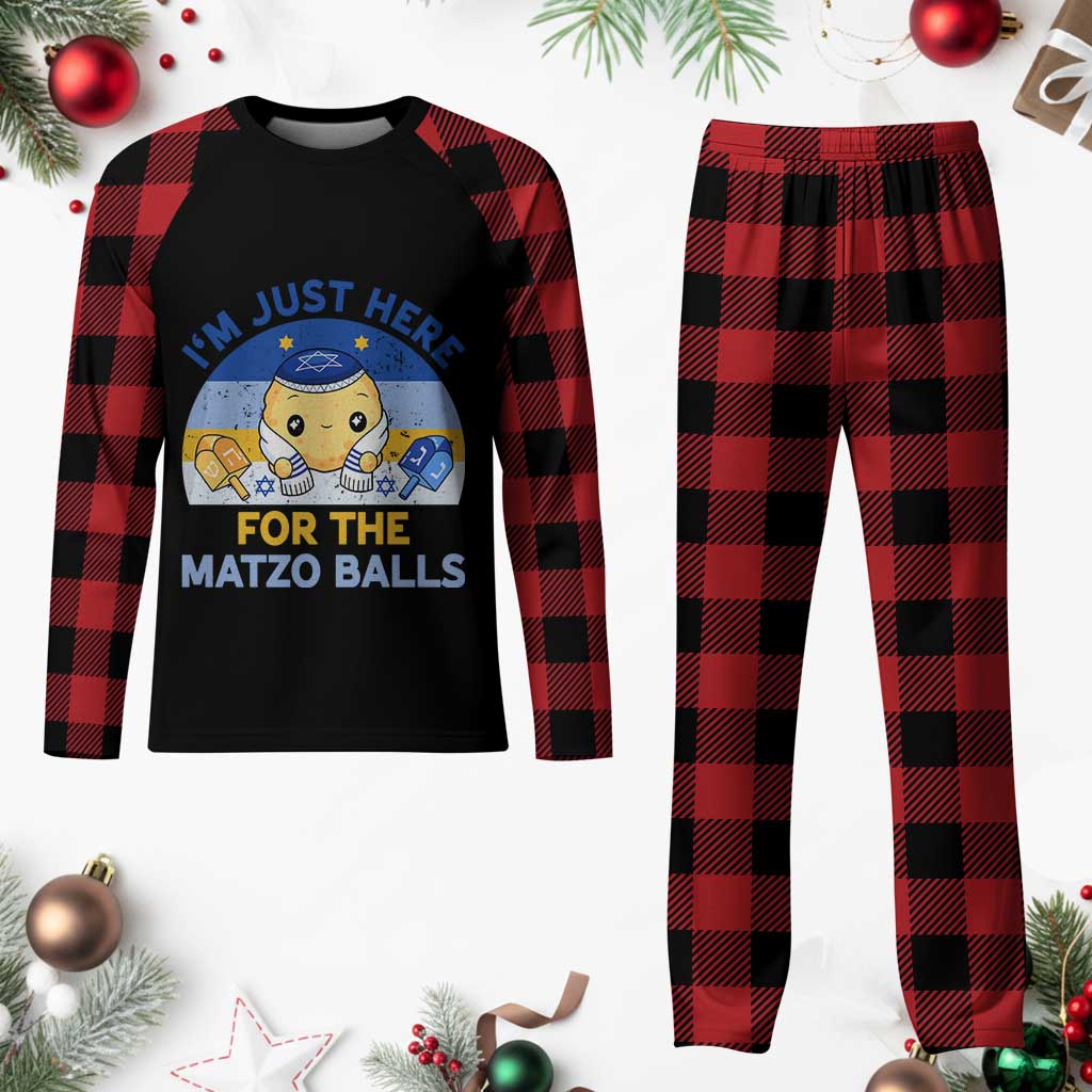 Im Just Here For The Matzo Balls Plaid Pajama Set Funny Jewish Holiday Gift TS12 Buffalo Plaid Print Your Wear