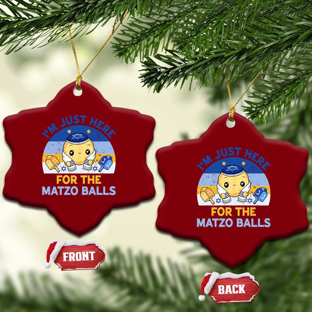 Im Just Here For The Matzo Balls Ceramic Ornament Funny Jewish Holiday Gift TS12 Print Your Wear