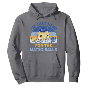 Im Just Here For The Matzo Balls Hoodie Funny Jewish Holiday Gift TS12 Charcoal Print Your Wear