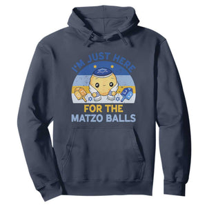 Im Just Here For The Matzo Balls Hoodie Funny Jewish Holiday Gift TS12 Navy Print Your Wear
