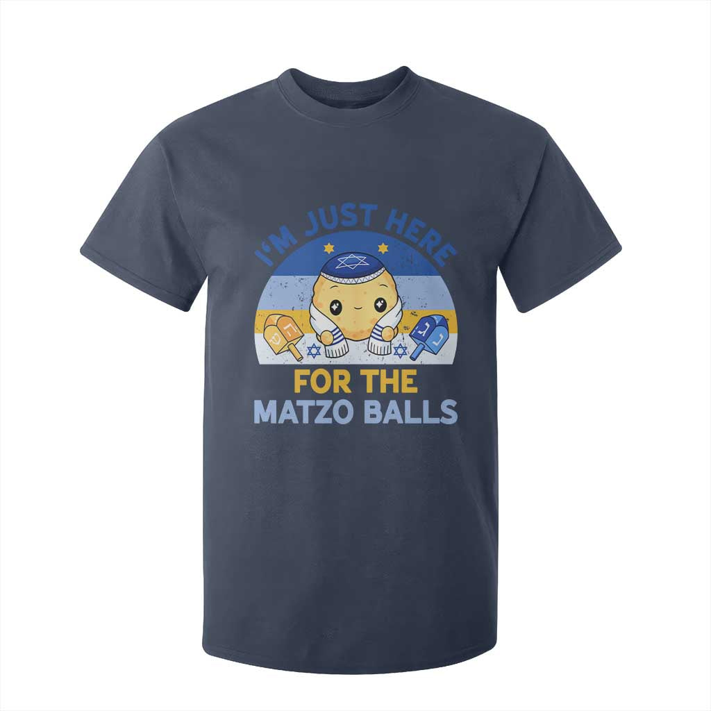 Im Just Here For The Matzo Balls T Shirt For Kid Funny Jewish Holiday Gift TS12 Navy Print Your Wear