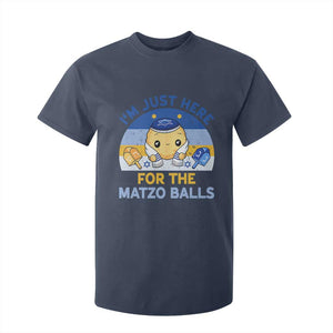 Im Just Here For The Matzo Balls T Shirt For Kid Funny Jewish Holiday Gift TS12 Navy Print Your Wear
