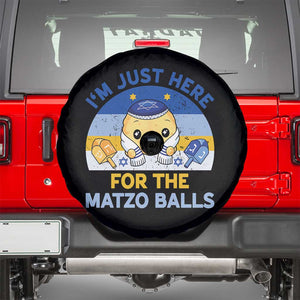Im Just Here For The Matzo Balls Spare Tire Cover Funny Jewish Holiday Gift TS12 Black Print Your Wear