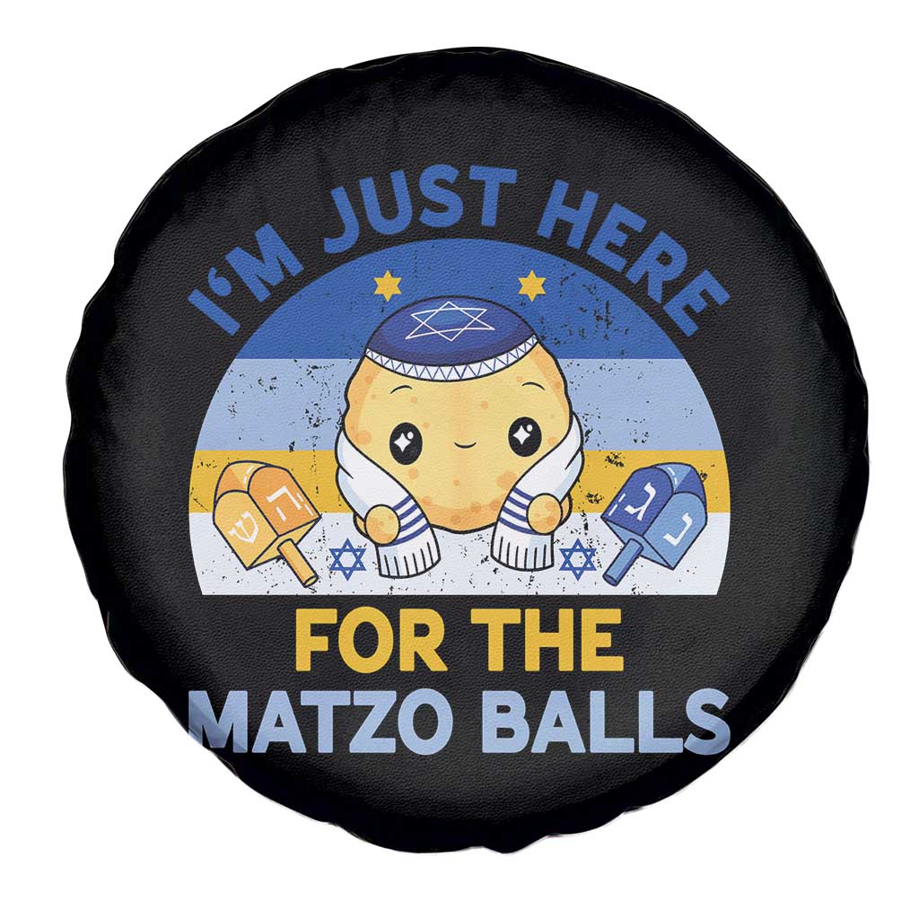 Im Just Here For The Matzo Balls Spare Tire Cover Funny Jewish Holiday Gift - Print Your Wear