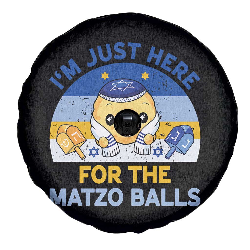 Im Just Here For The Matzo Balls Spare Tire Cover Funny Jewish Holiday Gift - Print Your Wear
