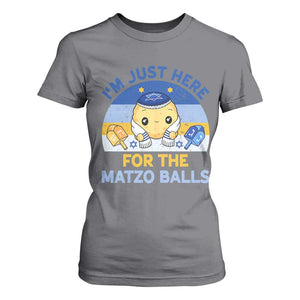Im Just Here For The Matzo Balls T Shirt For Women Funny Jewish Holiday Gift TS12 Charcoal Print Your Wear
