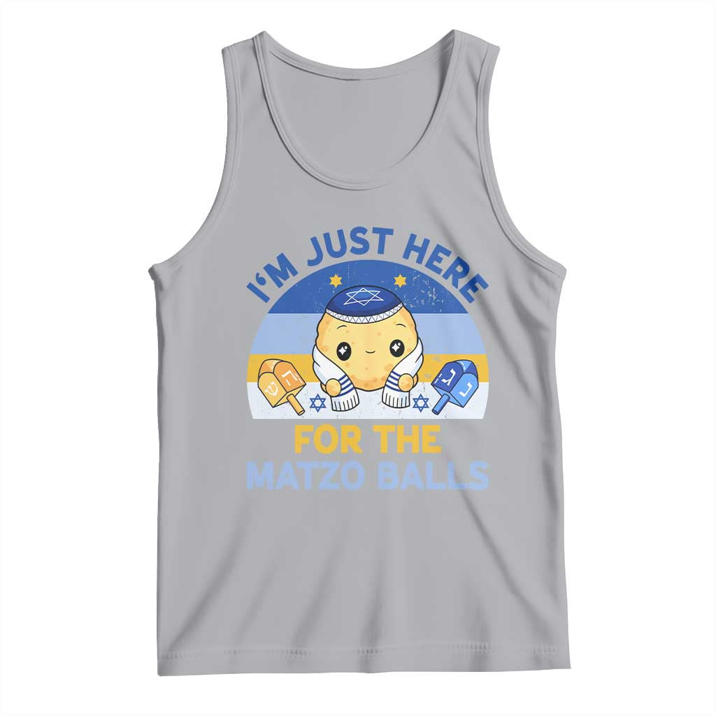 Im Just Here For The Matzo Balls Tank Top Funny Jewish Holiday Gift TS12 Athletic Heather Print Your Wear