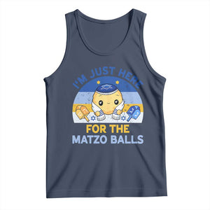 Im Just Here For The Matzo Balls Tank Top Funny Jewish Holiday Gift TS12 Navy Print Your Wear