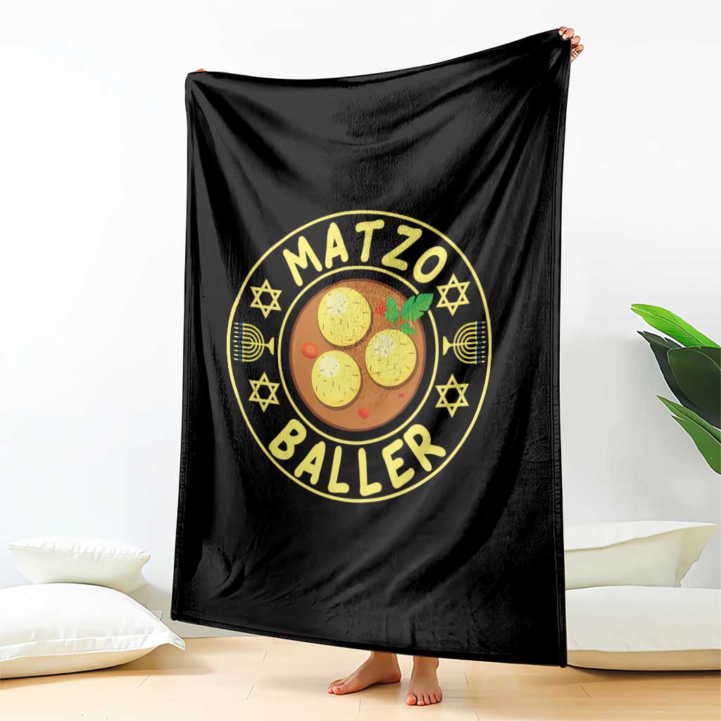 Funny Hanukkah Food Lover Gift Throw Blanket Matzo Baller TS12 Print Your Wear