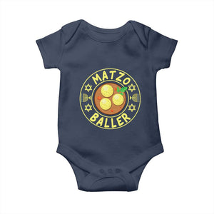 Funny Hanukkah Food Lover Gift Baby Onesie Matzo Baller TS12 Navy Print Your Wear