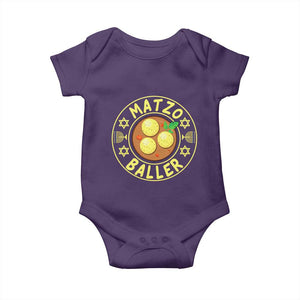 Funny Hanukkah Food Lover Gift Baby Onesie Matzo Baller TS12 Purple Print Your Wear